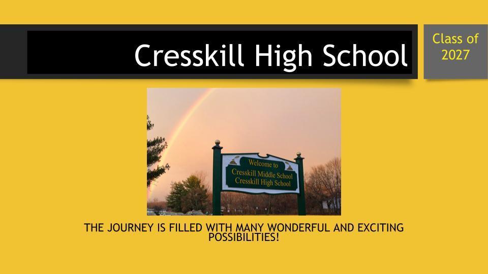 8th Grade Parent Presentation "Transition To High School" | Cresskill ...