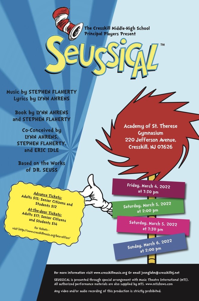 Seussical Promo Flyer | Cresskill Middle/High School