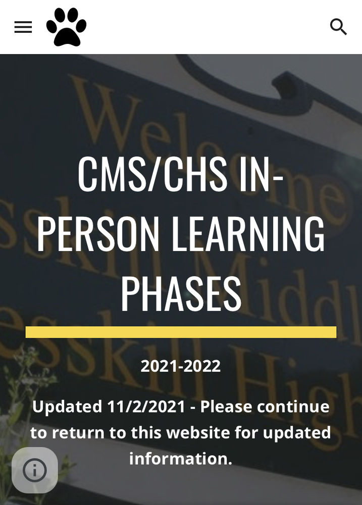 CMS/CHS In-Person Learning Phases | Cresskill Middle/High School