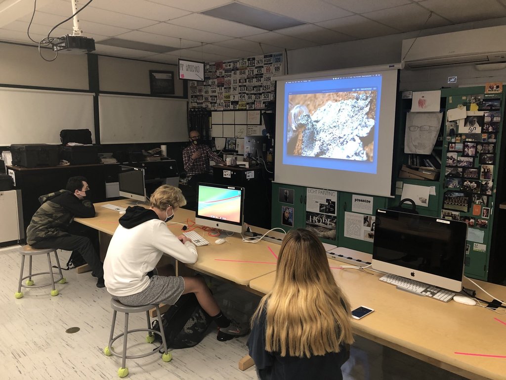 Students in photography class