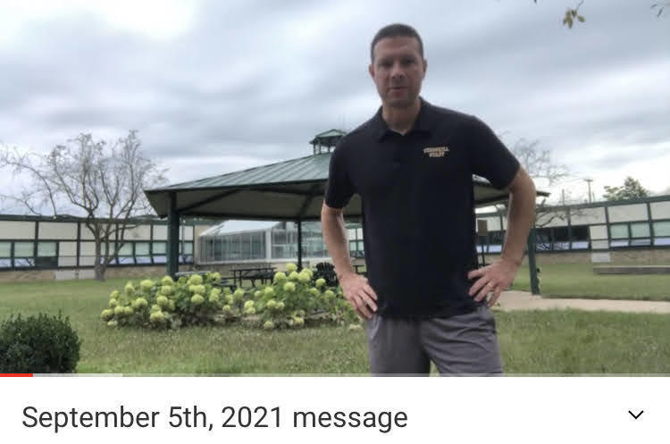 September 5th, 2021 message